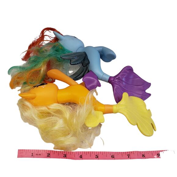 My Little Pony Mermaid Seapony Rainbow Dash Apple Jack Pony Bundle - Picture 11 of 11